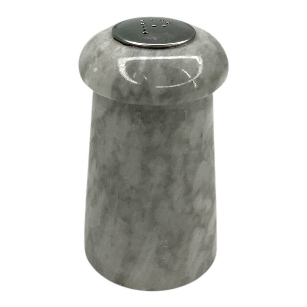 Vintage Good Wood Dark Gray Marble Stone Pepper Shaker